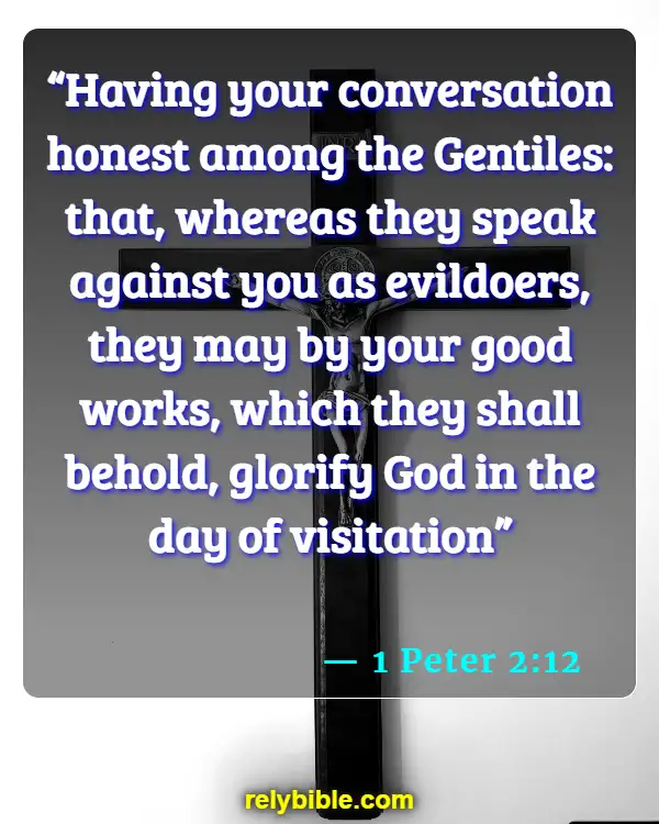 Bible verses About Evil Doers (1 Peter 2:12)