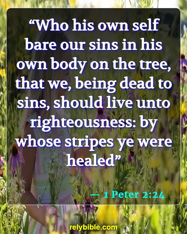 Bible verses About Broken Hearted (1 Peter 2:24)