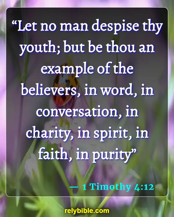 Bible verses About Speech (1 Timothy 4:12)