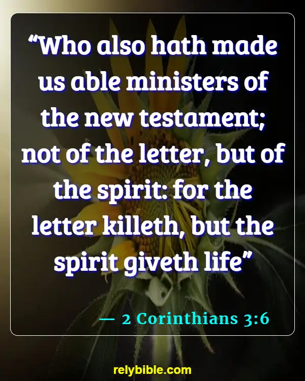 Bible verses About Spirit (2 Corinthians 3:6)