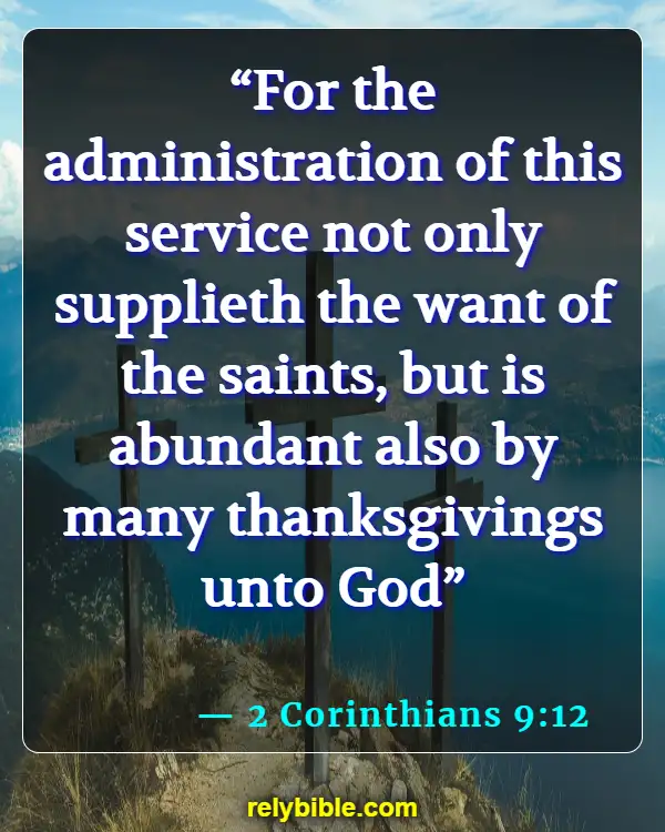 Bible verses About Giving Back (2 Corinthians 9:12)