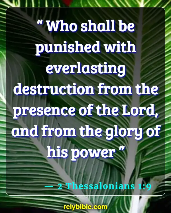 Bible verses About Evil Doers (2 Thessalonians 1:9)