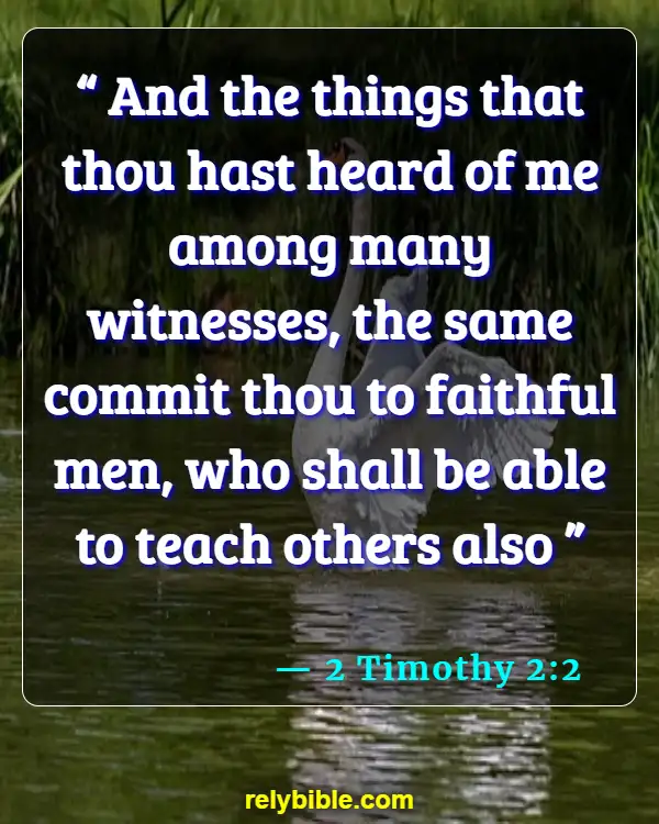 Bible verses About Making Disciples (2 Timothy 2:2)