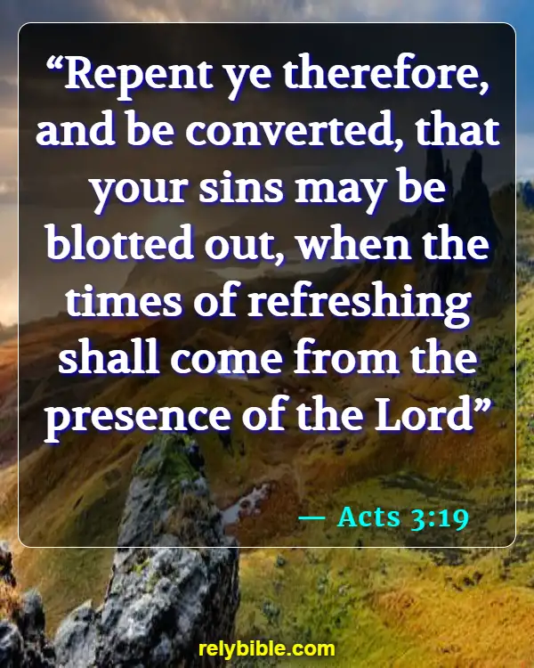 Bible verses About Reconciliation (Acts 3:19)