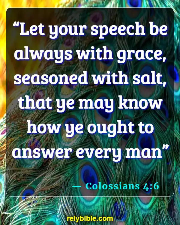 Bible verses About Speech (Colossians 4:6)