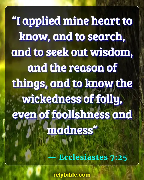 Bible Verse (Ecclesiastes 7:25)