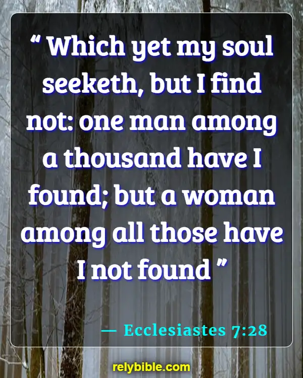 Bible Verse (Ecclesiastes 7:28)