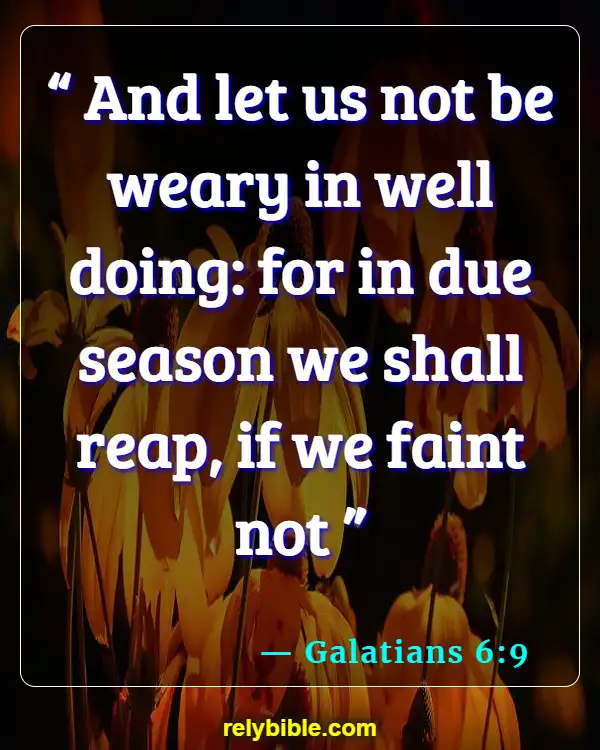 Bible verses About Worry (Galatians 6:9)