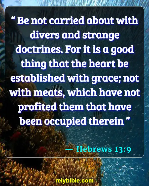 Bible verses About The Heart Of Man (Hebrews 13:9)