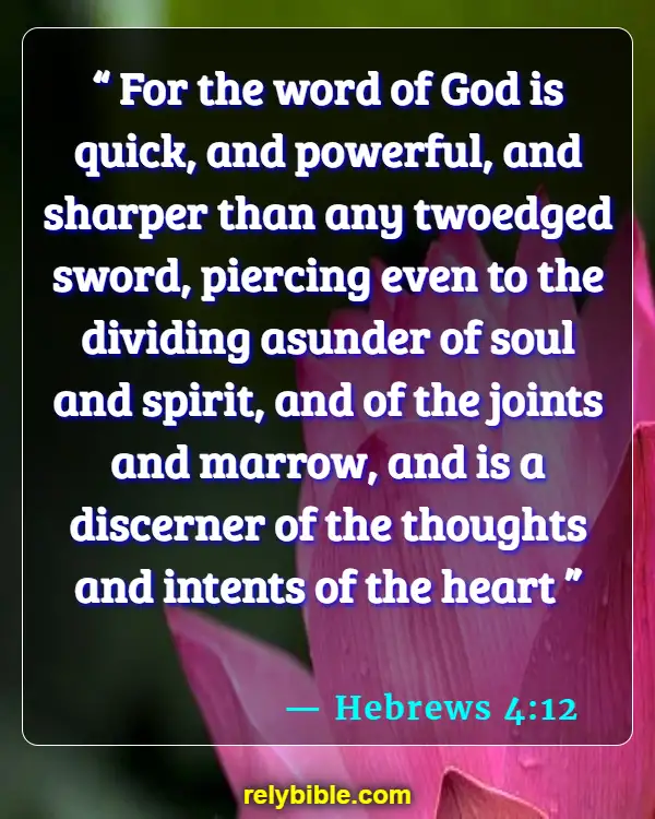 Bible verses About Following Instructions (Hebrews 4:12)