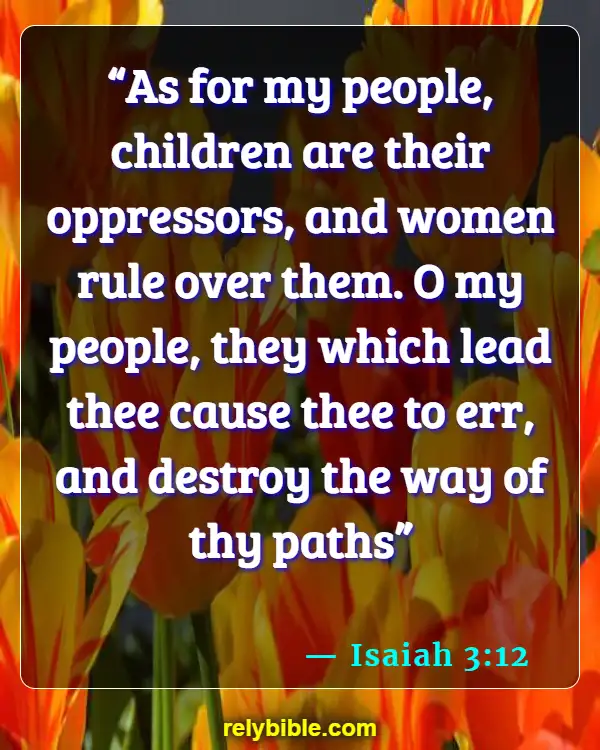 Bible verses About Leadership (Isaiah 3:12)