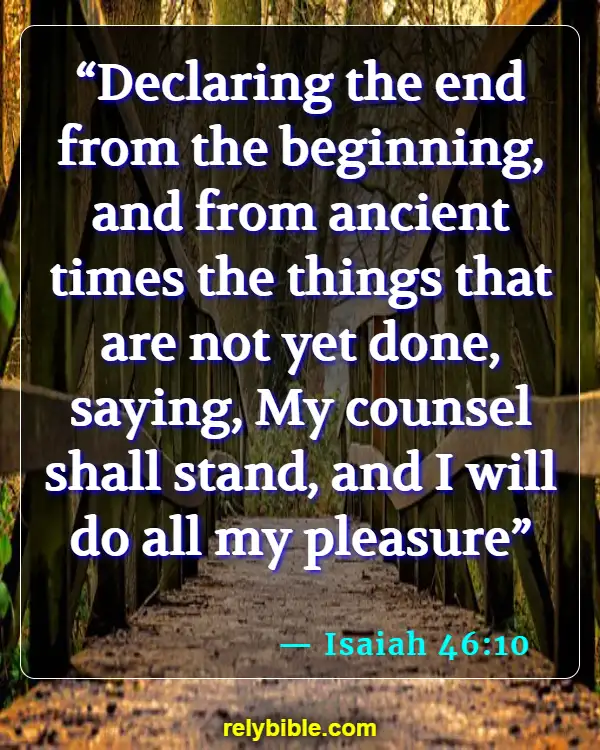 Bible verses About Destiny (Isaiah 46:10)