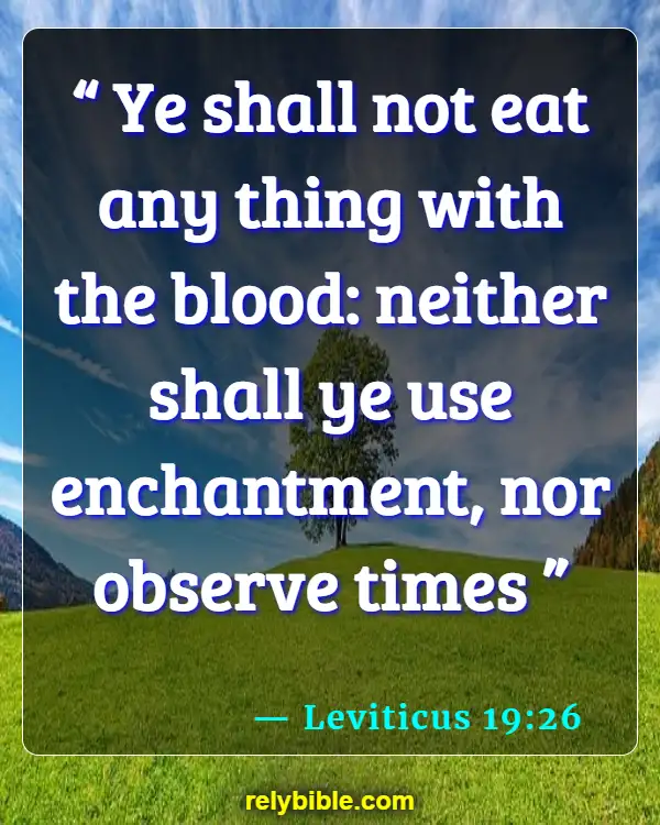 Bible verses About Meat (Leviticus 19:26)