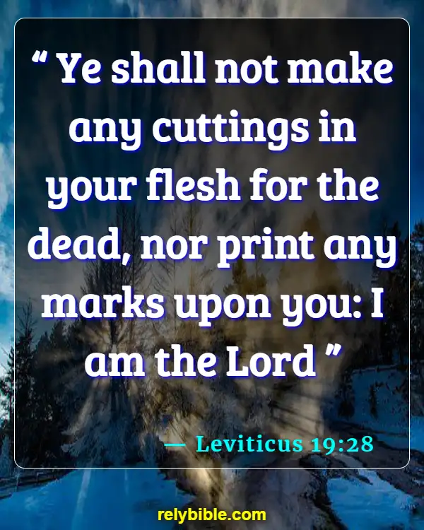 Bible verses About Wearing Jewelry (Leviticus 19:28)