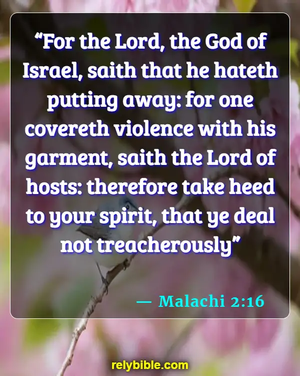 Bible verses About Abuse (Malachi 2:16)