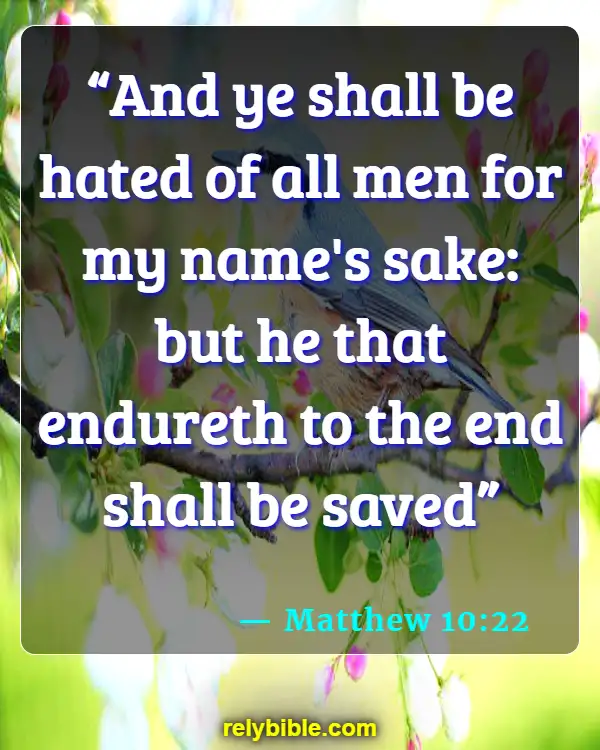 Bible verses About Running (Matthew 10:22)