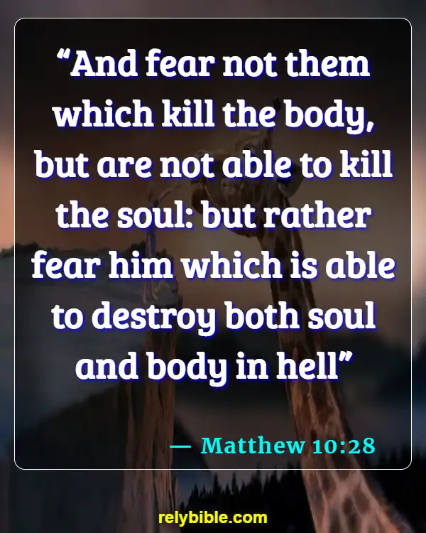 Bible verses About Taking Care Of Yourself (Matthew 10:28)