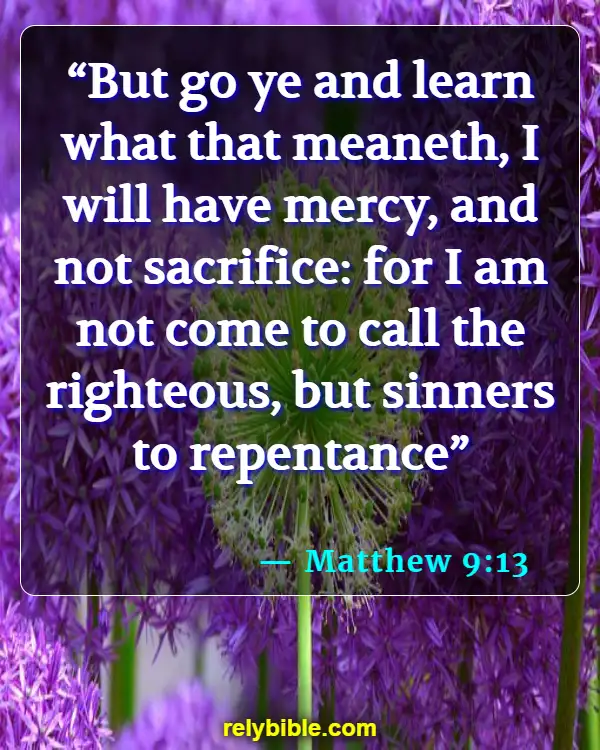 Bible verses About Repenting (Matthew 9:13)