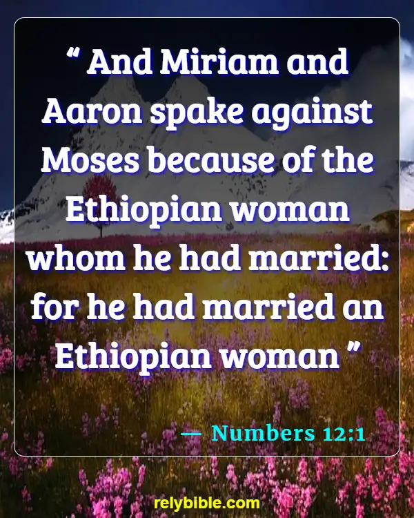 Bible verses About Black And White Marriage (Numbers 12:1)
