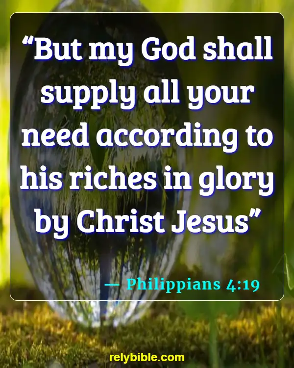 Bible verses About Hoarding (Philippians 4:19)