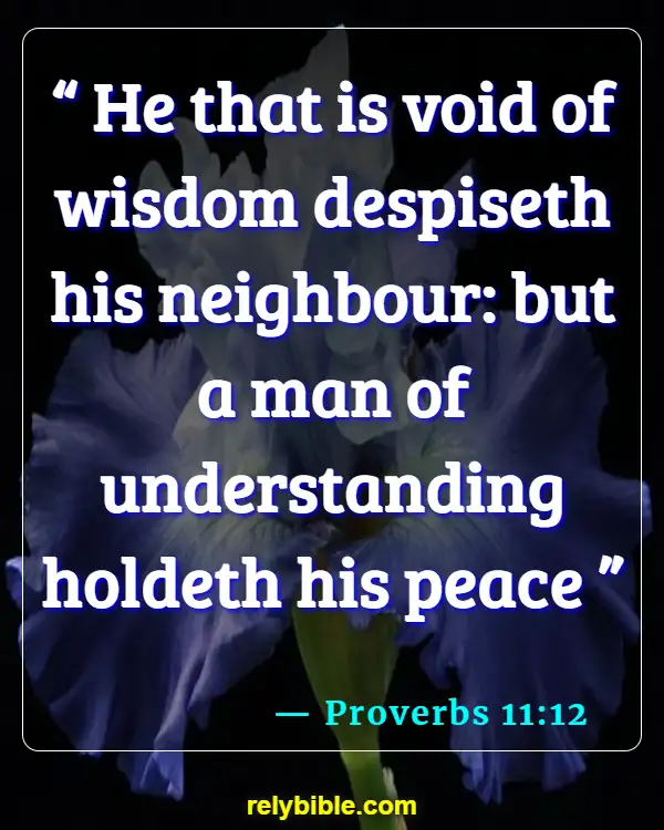 Bible verses About Speech (Proverbs 11:12)