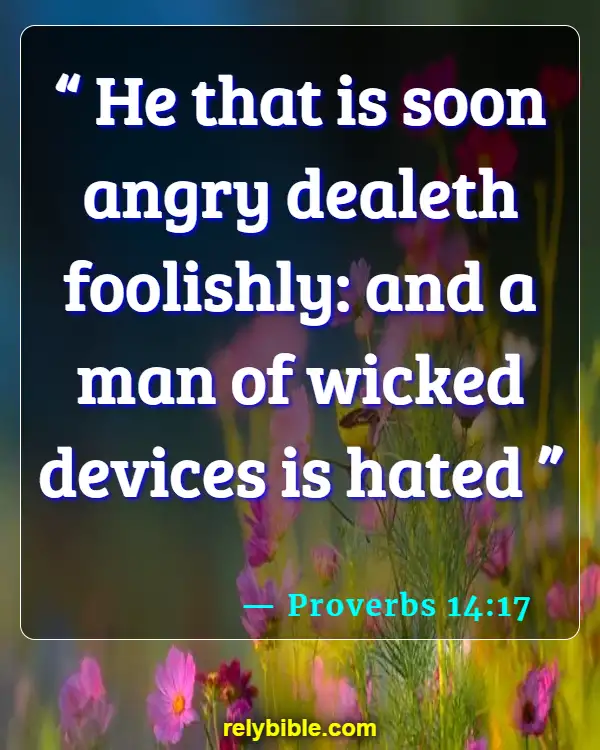 Bible verses About Quarreling (Proverbs 14:17)