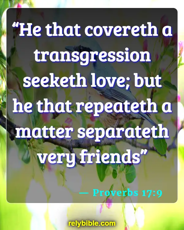 Bible verses About Loss Of A Friend (Proverbs 17:9)