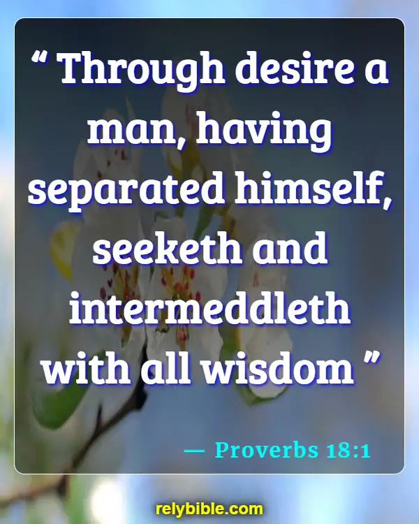 Bible Verse (Proverbs 18:1)