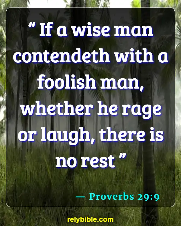 Bible verses About Laughing (Proverbs 29:9)