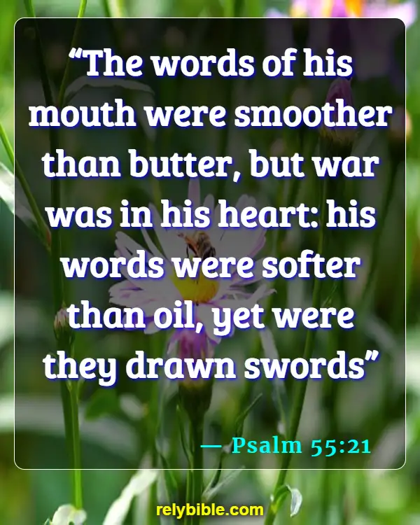Bible verses About Backstabbers (Psalm 55:21)