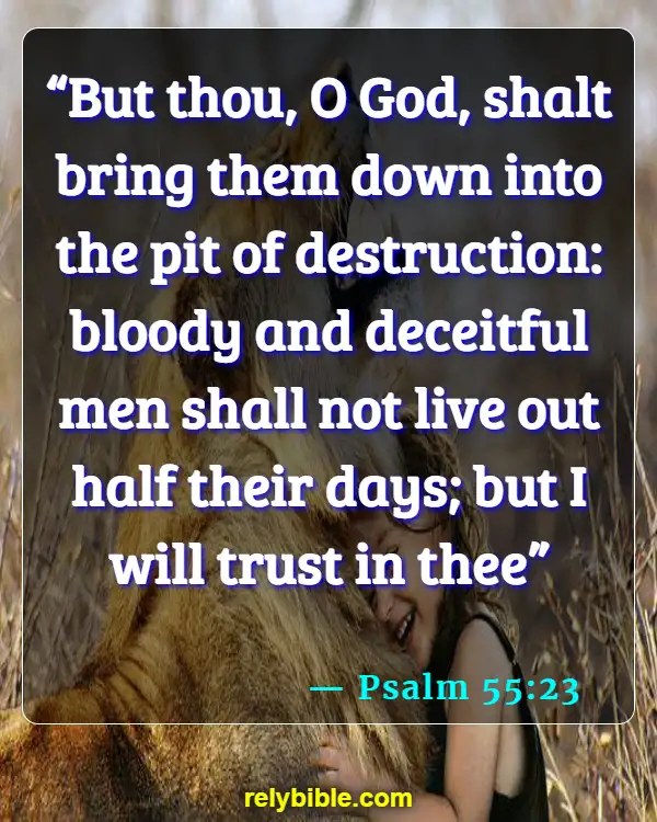 Bible verses About Evil Doers (Psalm 55:23)