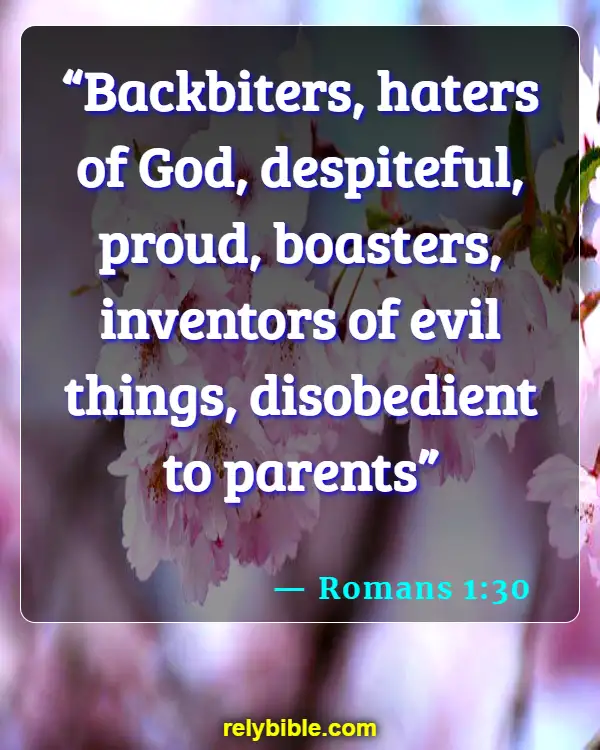 Bible verses About Backstabbers (Romans 1:30)