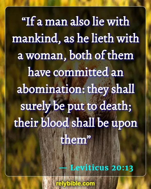 Bible verses About Surgery (Leviticus 20:13)