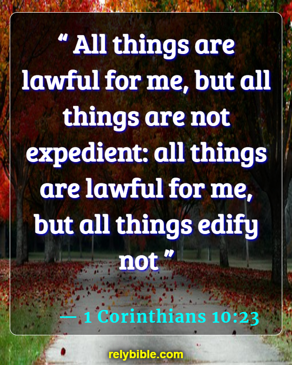 Bible verses About Manners (1 Corinthians 10:23)