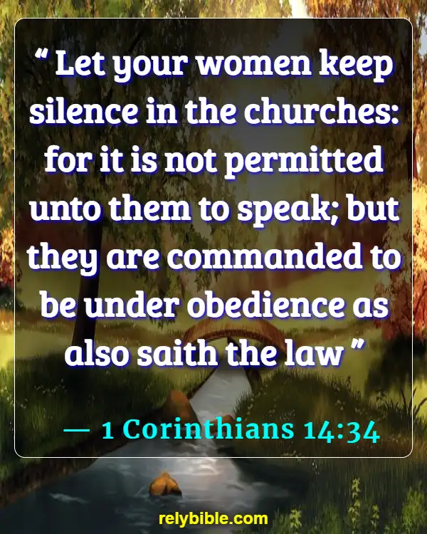 Bible verses About Wives Submitting (1 Corinthians 14:34)