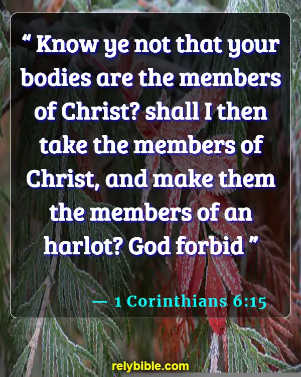 Bible verses About Harming Your Body (1 Corinthians 6:15)