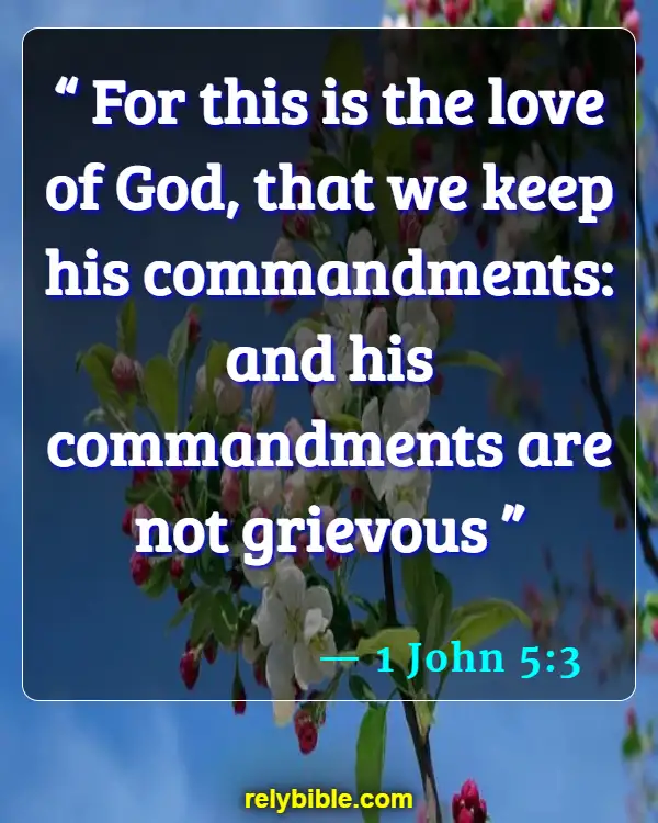 Bible verses About Law Enforcement (1 John 5:3)