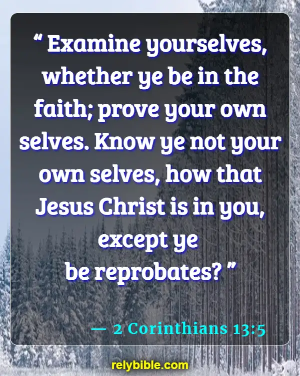 Bible verses About Self Awareness (2 Corinthians 13:5)
