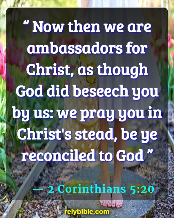 Bible verses About Reconciliation (2 Corinthians 5:20)