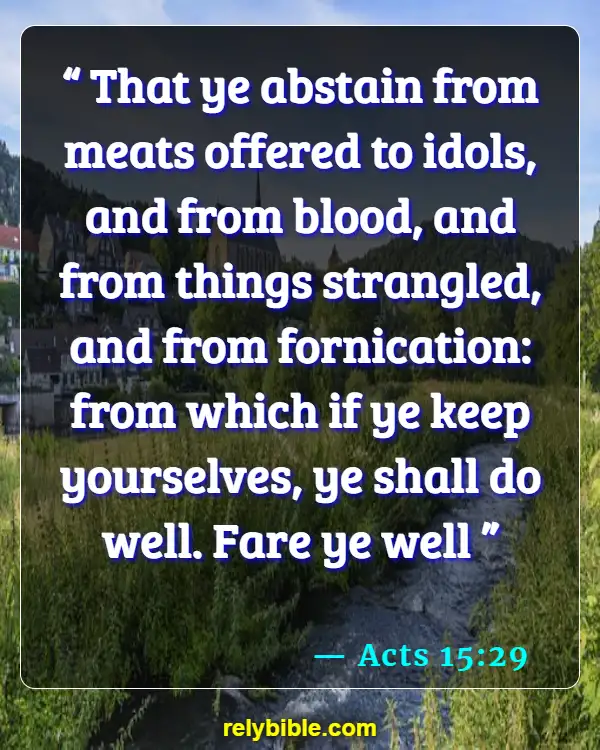 Bible verses About Meat (Acts 15:29)