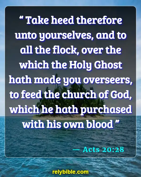 Bible verses About Taking Care Of Yourself (Acts 20:28)