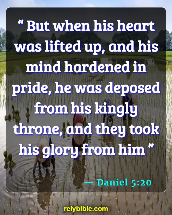 Bible verses About Hardened Hearts (Daniel 5:20)