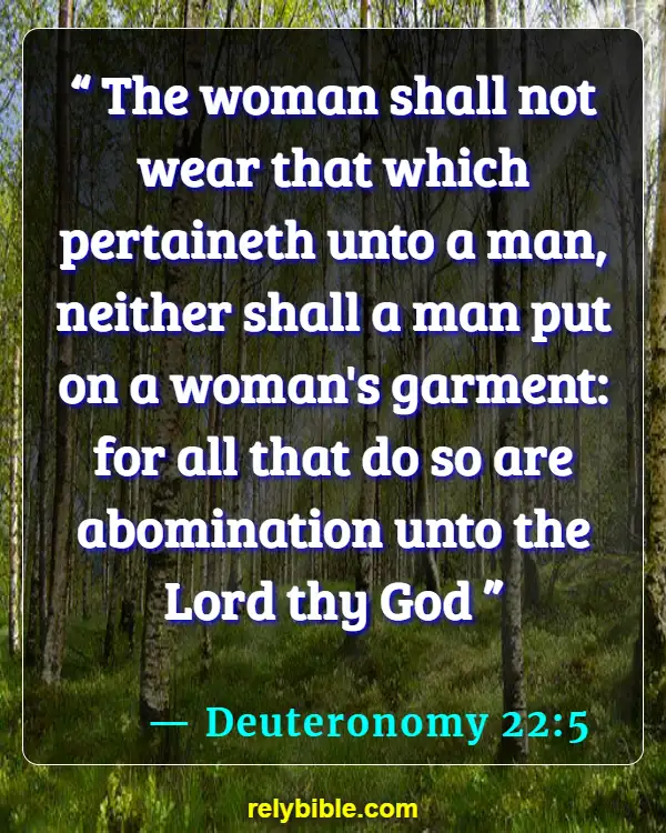 Bible verses About Wearing Jewelry (Deuteronomy 22:5)