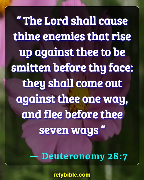 Bible verses About Law Enforcement (Deuteronomy 28:7)