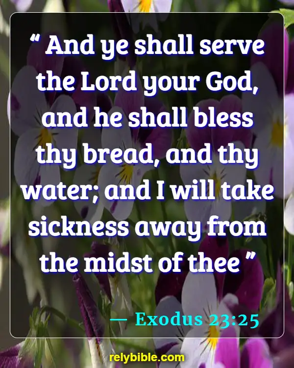 Bible verses About Health And Wellness (Exodus 23:25)
