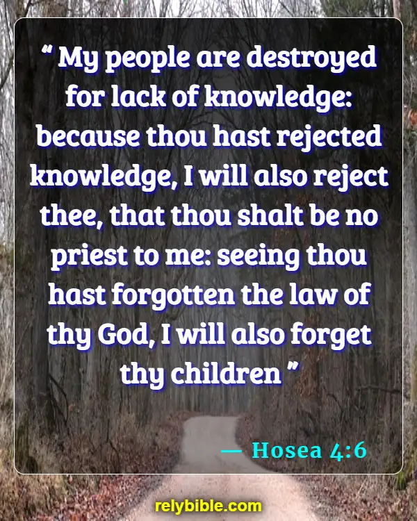 Bible verses About Being Ignored (Hosea 4:6)
