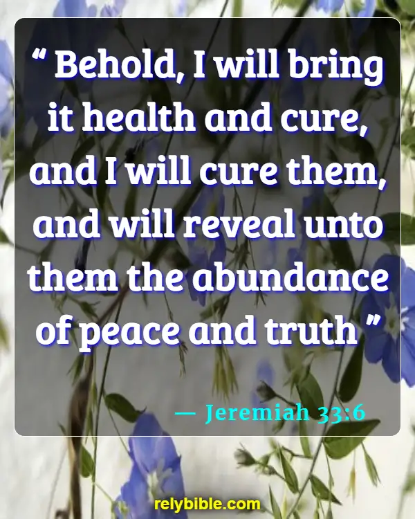 Bible verses About Cancer (Jeremiah 33:6)