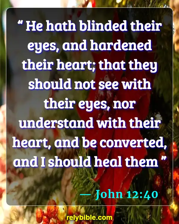 Bible verses About Hardened Hearts (John 12:40)