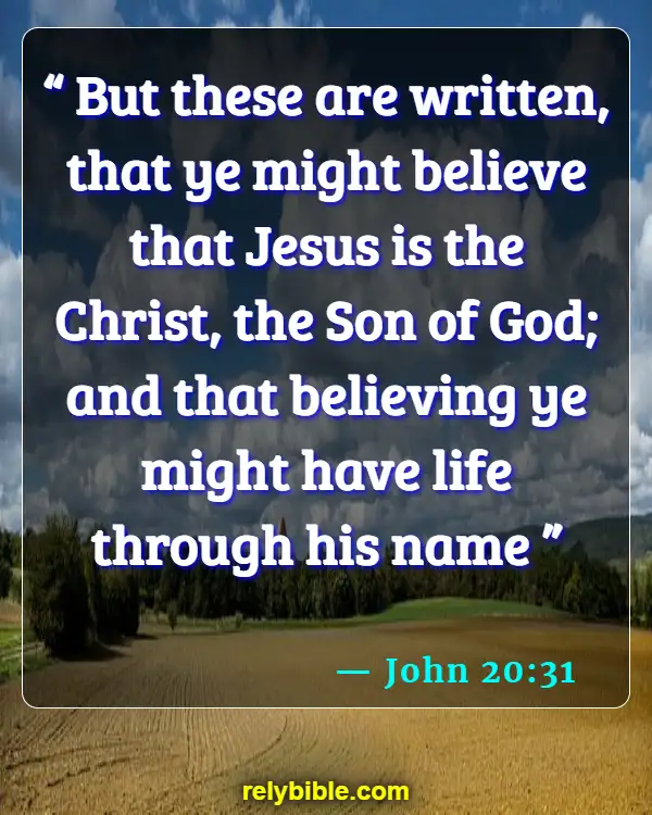 Bible verses About Assurance Of Salvation (John 20:31)