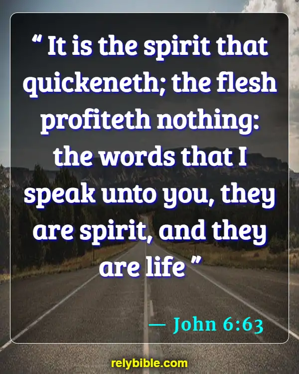 Bible verses About Walking In The Spirit (John 6:63)